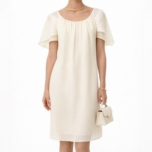 Cream Shift Dress